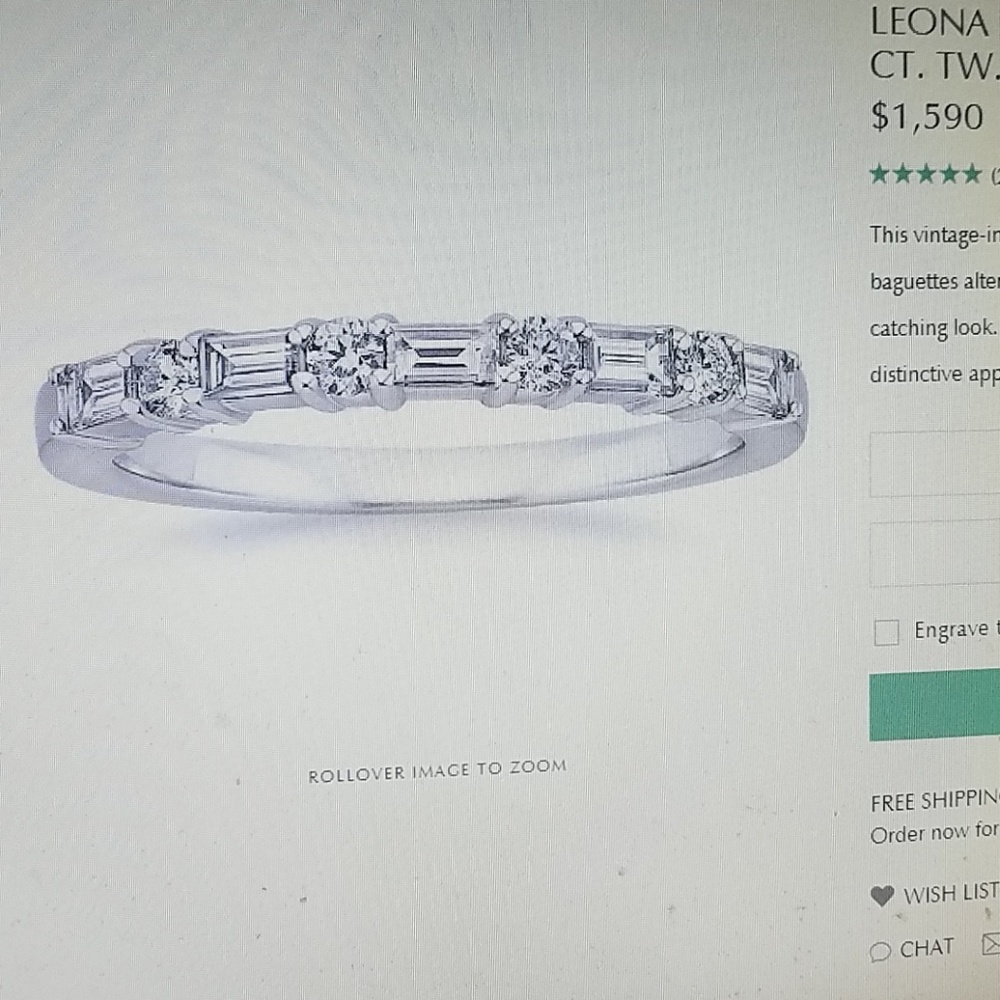 1/3 ct vintage cut stack able band single